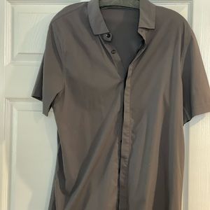 Lululemon mens charcoal button down